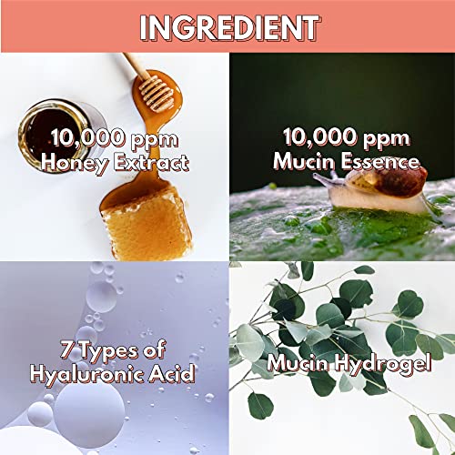 Snail Honey Jelly Face Sheet Mask 10,000 ppm Snail Mucin w/ Honey 10