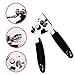Can Openers C.Life Portable Manual Can Opener Heavy Duty Stainless Steel Bottle Openers (Safety, Sharp, Smooth Edge, Built-In, Side Cut, Easy Turn, Ergonomic Handle) for Kitchen Dinning Utensils-Black