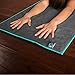 Youphoria Yoga Microfiber Non-Slip Towel - Hot Yoga Mat Towel for Enhanced Grip and Sweat Absorption - Gray with Mint Stitching