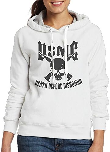 Ylawng Ym Womens Adult Classic Fashion USMC Death Before Dishonor Hoodie