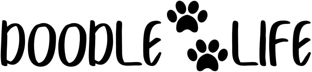 Creative Concepts Ideas Doodle Life Paw Prints CCI Decal Vinyl Sticker|Cars Trucks Vans Walls Laptop|Black|7.5 x 2.2 in|CCI2754