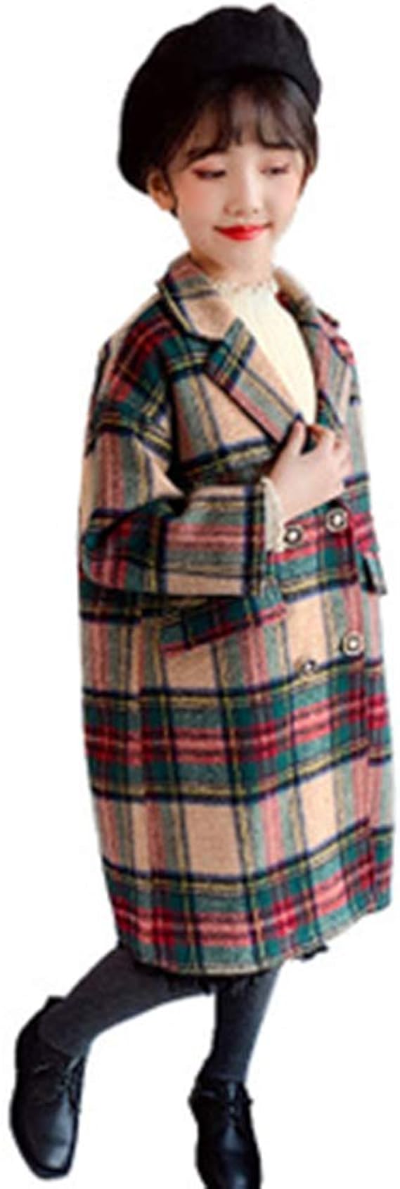 Amazon 110 160cm チェスターコート 女の子 綿コート 綿入り キッズ 防寒 コート 子供 ジャンパー キッズ ジャケット チェック 可愛い 子供服 こども服 女の子 ガールズ アウター ロング丈 ジュニア お出かけ プレゼント コート ジャケット 通販