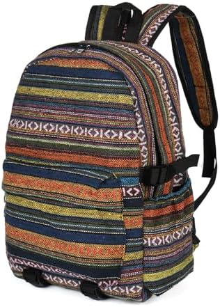 Amazon.com: Zeollashop Hippie Canvas Women Backpack Purse  display picture 1