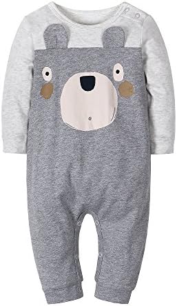 Newborn Baby Boys Girls Long Sleeve Romper Bear Jumpsuit Playsuit Outfits 100% Cotton Sleep Suit Unisex Baby Gifts for infants and babies Baby Outfit Baby Nursery– Kiddy Bird