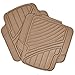 Motor Trend FlexTough Standard - 4pc Set Heavy Duty Rubber Floor Mats for Car SUV Van & Truck (Tan Beige) (MT-774-BG)
