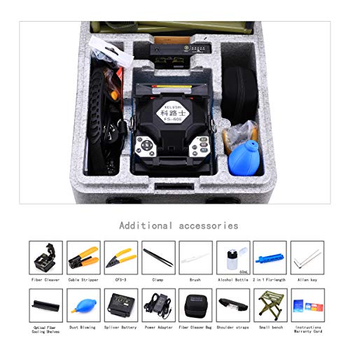 FTTH Tools Kit FS-60E Fiber Optic Fusion Splicing With Optical Fiber Cleaver Include Accessories Welding Fusion Splicer Fiber Optic Machine - Thumbnail 5