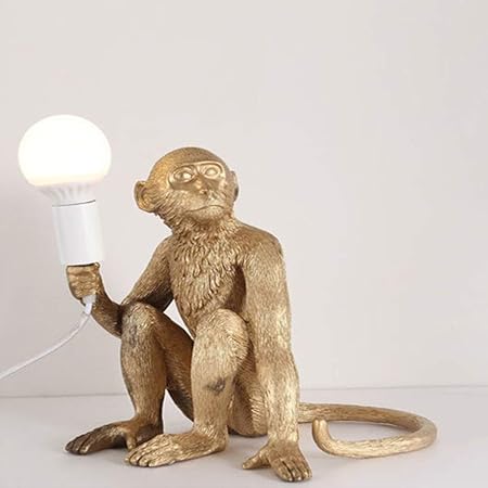 vintage monkey table lamp