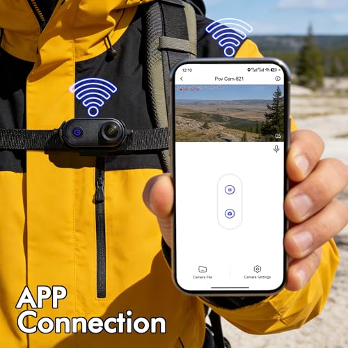 Yehtreh 2.7K Mini Body Camera, 10M Waterproof, Black | 32GB Memory Card 130° Wide Angle Body Cam, Comes with 10M Waterproof Case, for Underwater Sports, Cycling and Daily Vlogging