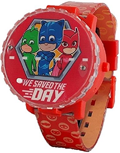 PJ Masks Kid's Light Up Spinner Red Digital Watch with Pop Up Feature PJ Masks Kid's Light Up Spinner Red Digital Watch with Pop Up Feature