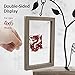 Afuly 4x6 Picture Frame Family Picture Frames with Glass Bud Vase for Plants Flowers, Rustic Floating Frame with Double Glass Tabletop Display Anniversary Wedding Mothers Day Birthday Gifts