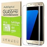 Galaxy S7 Edge Screen Protector,S7 Edge Tempered Glass Screen Protector,Addgital [HD Clear Film] [Anti-Bubble] Curved Edge to Edge Screen Protector for Samsung Galaxy S7 Edge-1 Pack