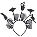 Lux Accessories Black Halloween Cutout Witch Bat Black Cat Costume Headband