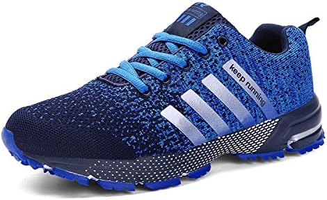 Topteck Men's Breathable Knit Athletic Shoes Womens Solf Lightweight Running Sneskers Outdoor Workout Gym Tennis