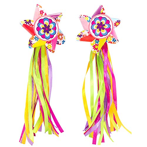DRBIKE Kids Bike Handlebar Windmill Bicycle Pinwheel Handlebar Colorful Ribbon Streamers