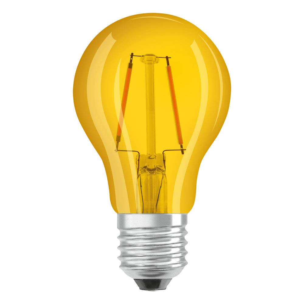 Osram LED Lamp | Base: E27 | 3000 K | 2.50 W | Replacement for 15 W | Clear | LED Star Deco Classic A, Yellow
