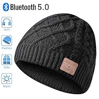 EastPin Bluetooth Beanie, Gifts for Men, Gifts for Women, Bluetooth Hat with Built-in Wireless Headphones, Gifts for Birthday, Christmas, Thanksgiving Day (Black)