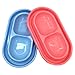 GRPET Cat Kitten Dish Dog Puppy Feeder Pet Bowl 3 Colors New Light Blue