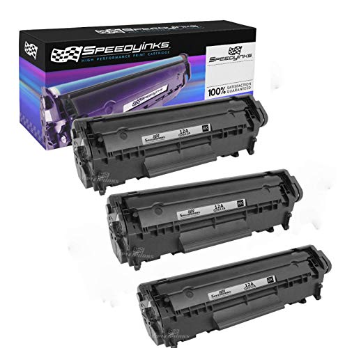 Speedy Inks Compatible Toner Cartridge Replacement for HP 12A Q2612A (Black, 3-Pack)