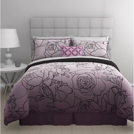 East End Living Stencil Rose 5-Piece Full-Size Bedding Comforter Set