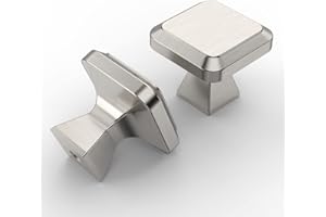 Asidrama 10 Pack Brushed Satin Nickel Kitchen Cabinet Knobs Dresser Knobs Drawer Knobs Cabinet Hardware Zinc Knobs for Dresse