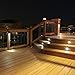 Outdoor LED Recessed Stair Light / Step Light / Riser Light Kit - 8 LED Lights - Antique Metal Black