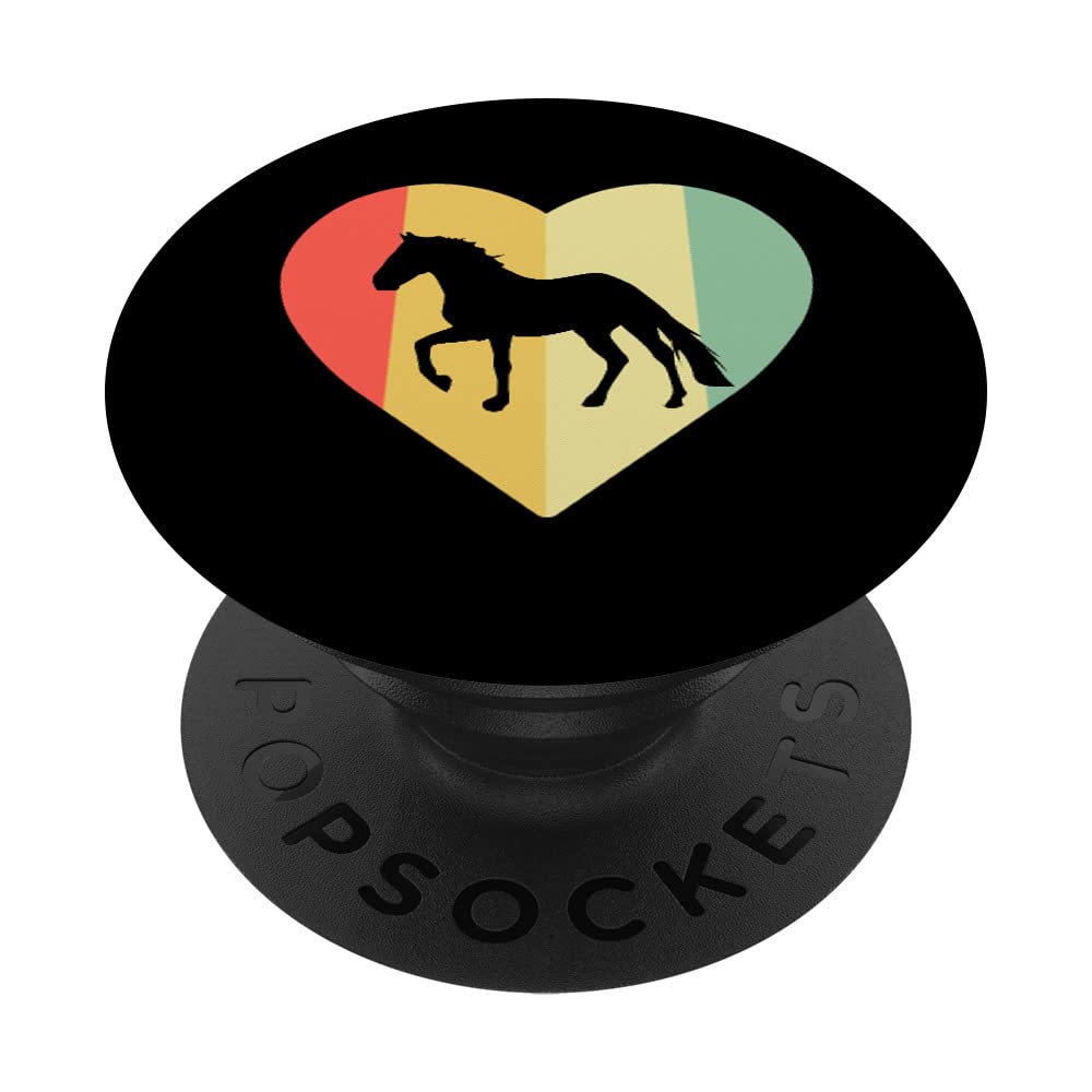 Vintage Horse Riding Heart Love PopSockets Swappable PopGrip