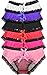 Simplicity Pack of 6 See Through Hipster Lace Trim Underwear Panties Sheer