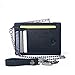 SOS EDC Minimalist Saffiano Leather RFID Blocking Anti-theft Wallet with Removable Chain