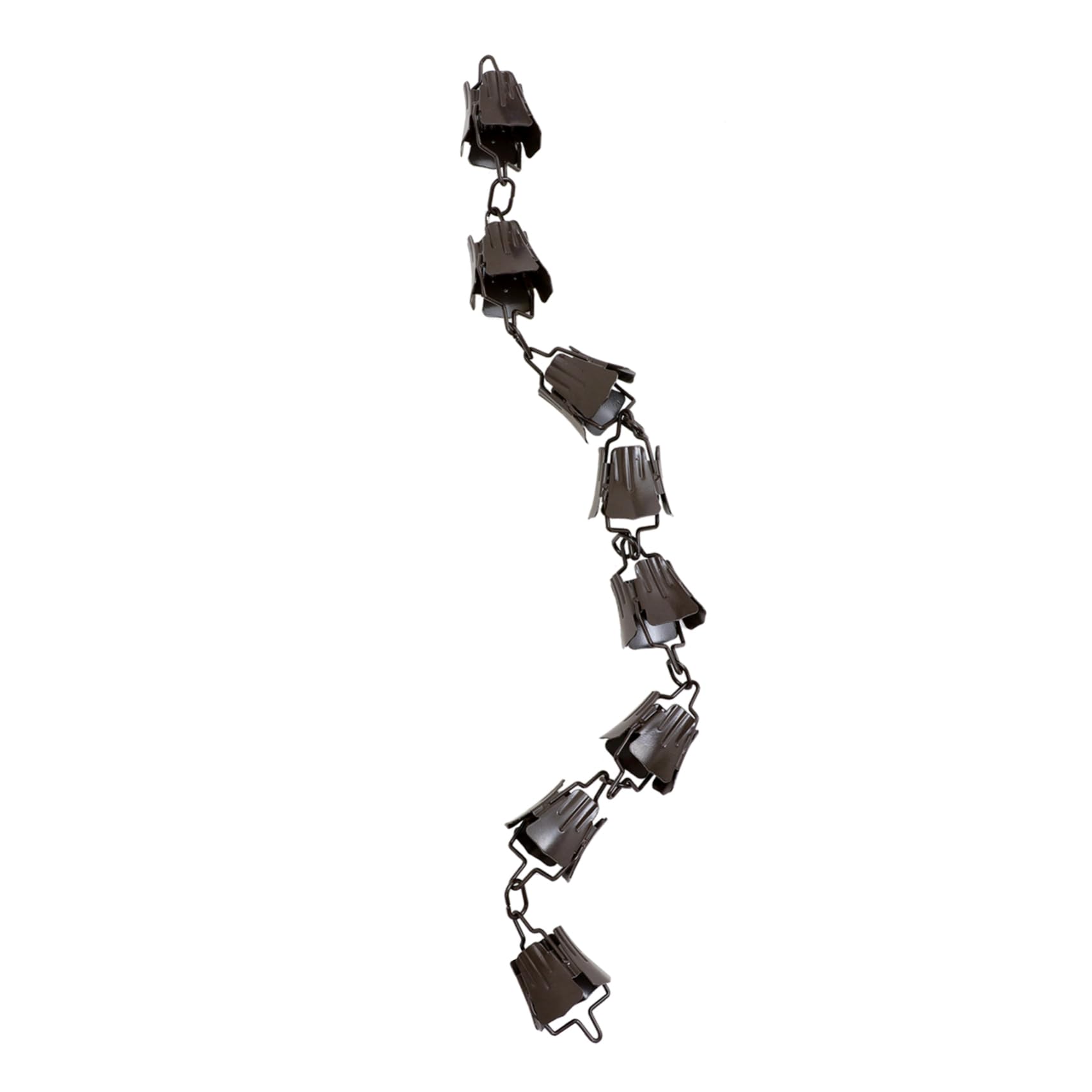 1M Copper Lotus Rain Chain for Gutter Downspout Decorative Outdoor Water Diverter with Bell Cup Unique Garden Accent