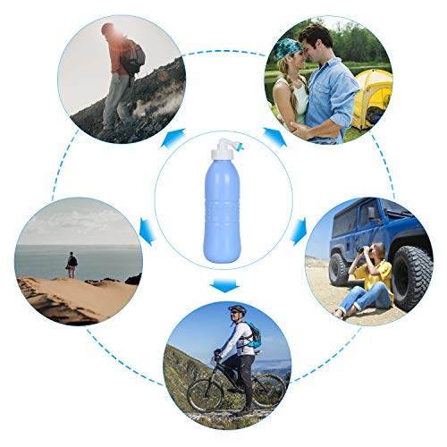 Hairby Portable Bidet Sprayer, Travel Bidet 22 oz (650ml) with Hand Held Bidet Bottle for Personal Cleansing Use Extended Nozzle, Toilet Bidet Shower with Travel Bag(Blue)