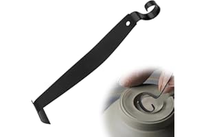 Pottery Trimming Tools for Clay, Stainless Steel Sharpened Pottery Trimming Tools Black Double Ended Trim Gadget for Ceramics