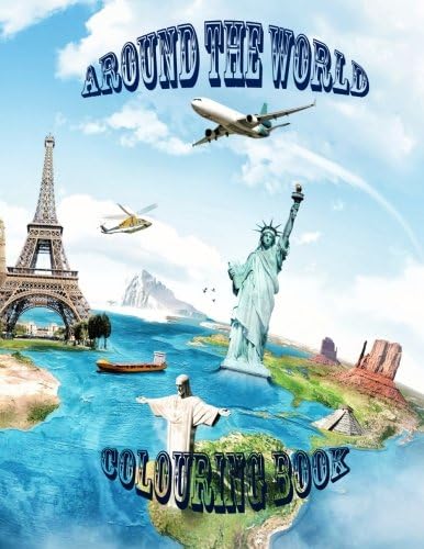 Around the world: Around the world colouring book for kids. This educational book is on countries of the world from A to Z with information on each and images to colour as well as the flag.