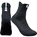 3-Pack Men's Athletic Cushion Quarter Ankle Sock Performance Cotton Compression Sport Basketball Arch Support Socks,Size 6-12