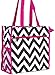 J Garden Chevron Print Collection Canvas Travel Tote Bag 12-inch