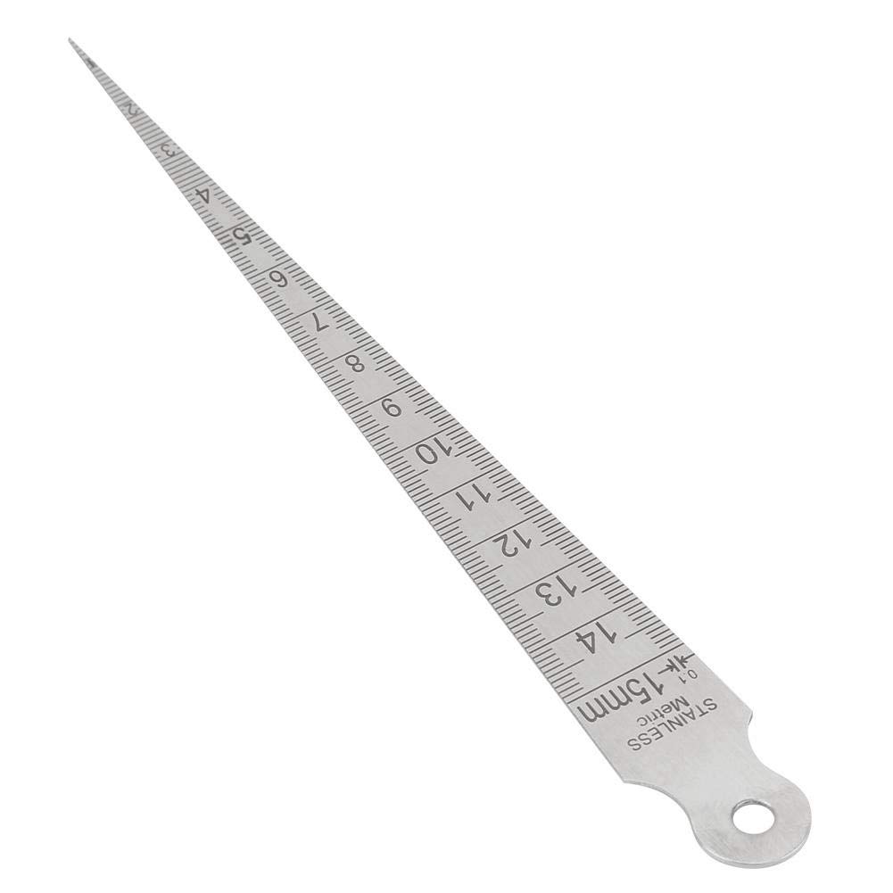 Feeler Gauges 015mm 1pcs Stainless Steel Taper Feeler Gauge Ruler Hole