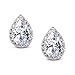 SWEETV Teardrop Bridal Earrings for Wedding, Prom - Elegant Cubic Zirconia Stud Earrings for women, brides, bridesmaids