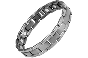 Willis Judd Mens Titanium Magnetic Therapy Bracelet Gunmetal Color With Size Adjusting Tool