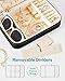 Jewelry Box for Women, Leather Jewelry Storage Box Necklace Organizer and Earring Bracelet Ring Holder Case with Removable Dividers
