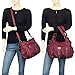 Scarleton Purses for Women Large Hobo Bags Washed Vegan Leather Shoulder Bag Satchel Tote Top Handle Handbags, H129216, Purple