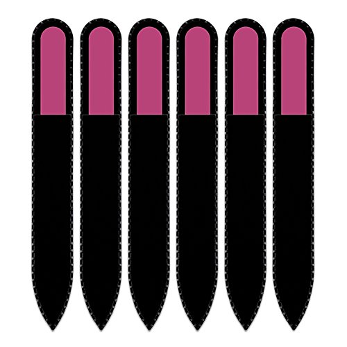 Color Crystal Nail File in Black Velvet Pouch | Czech Tempered Glass, Lifetime Guaranty, Hand Made in Czech Republic