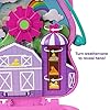 Polly-Pocket-ON-THE-FARM-Piggy-Compact Polly Pocket GTN16 On the Farm Piggy Compact, Farm Theme, 2 Animal Figures (1 Alpaca with Hair), Great Gift for Ages 4…