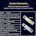 WLJH 6x Brighter White 6000k 12V 28mm 29mm Festoon 6614F Led Bulb Led Fuse Bulb 2835 Chipsets SMD 6614F 6612F for Car Interior Vanity Mirror Sun Visor Lights