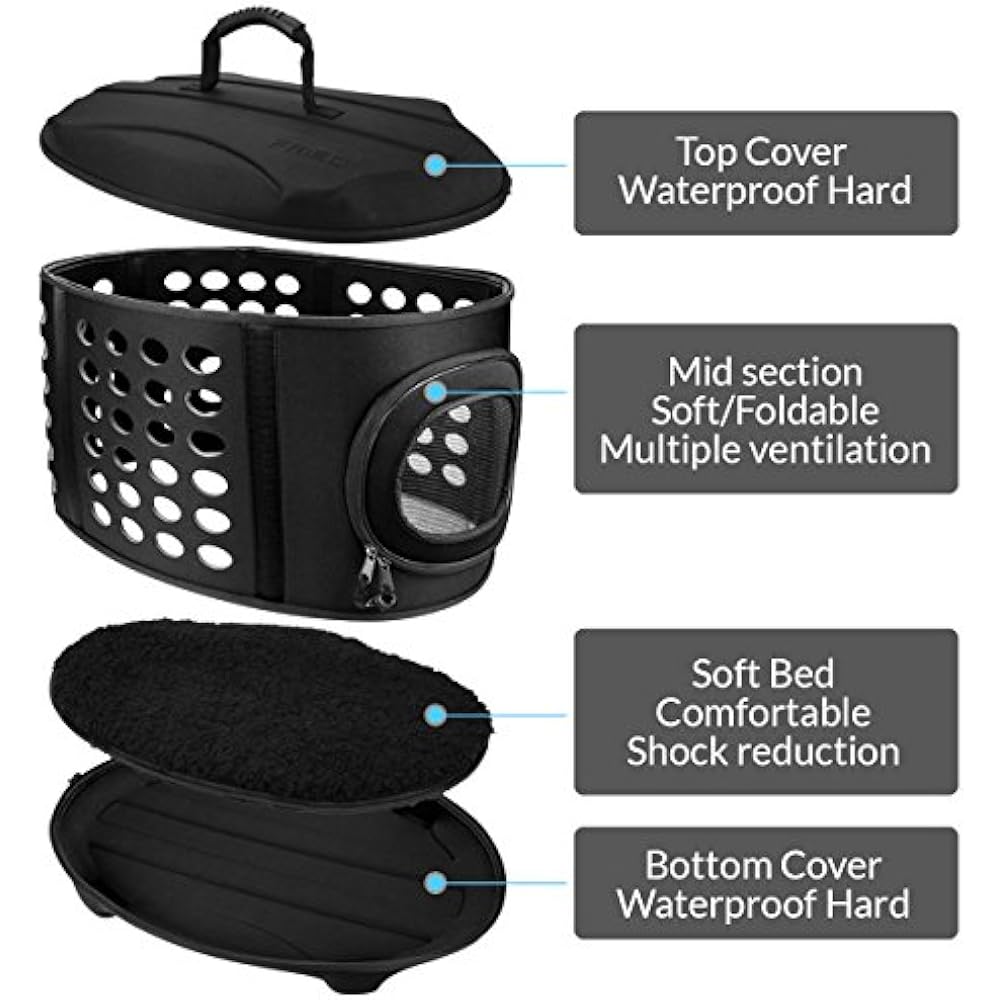 23Inch Large Hard Cover Pet Carrier Travel Kennel For Cats, Small Dogs
