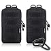 FUNANASUN 2 Pack Molle Pouches Tactical Compact Water Resistant EDC Pouch (Black) primary