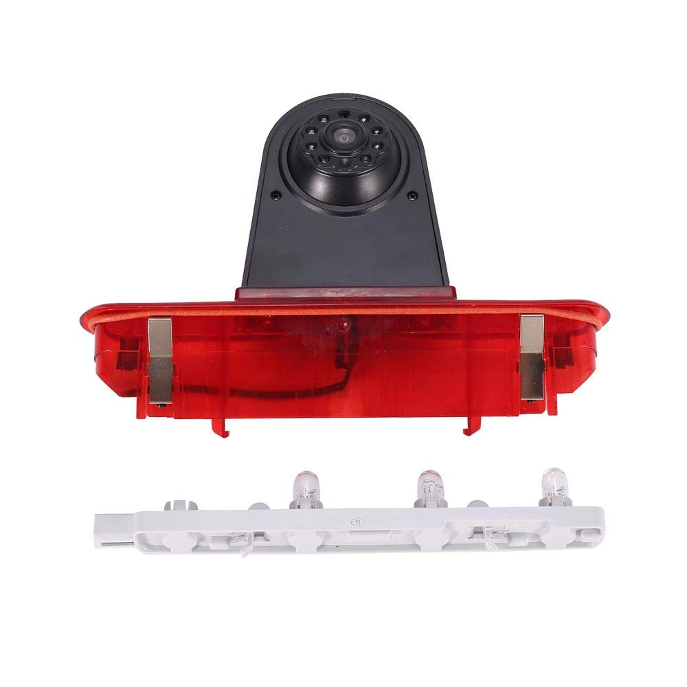 Transporter Van HD IR Night Vision Reverse Camera, Car Third Roof Top Mount Brake Light Backup Camera Rear View Camera for Fiat Doblo 263 Van (2010-Present) / Opel Combo (2011-2018)