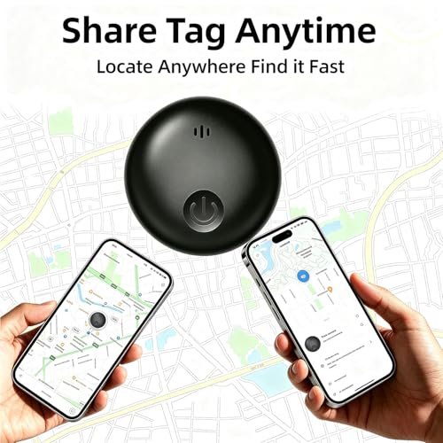 GPS Tracker Car, Magnetic GPS Tracker without Subscription for Android and iOS, 365 Days Battery Life, IP67 Waterproof, Global Tracking Hidden Tracker for Cars/Bikes/Motorcycles, Real Time Tracking