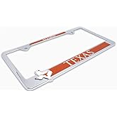 Premium All Metal UT Longhorns Alumni License Plate Frame w/Texas Shaped Insert - Second Generation (Texas)