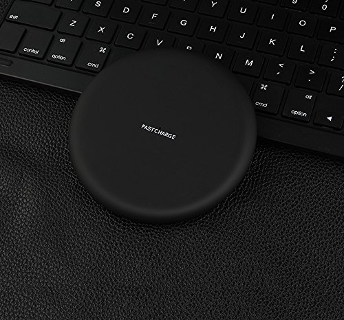 Chanroy - Qi Certified Qi Wireless Charger Pad with 2A Wall Charger-Supports wireless charging on Qi compatible smartphones include iPhone 8, 8 Plus, iPhone X, Galaxy Note 8 etc(Black)