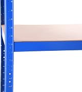 Panana 3x Heavy Duty 5 Tier Steel Garage Shelving Unit 1.8m Blue 280kg Shelf view 5