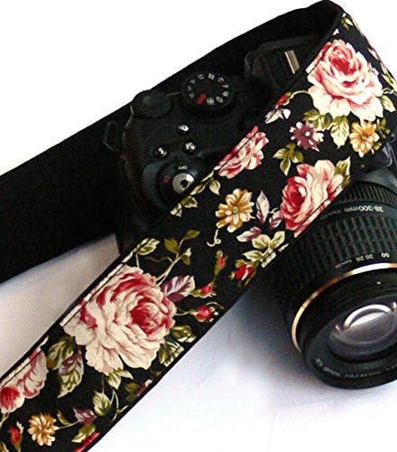 Roses Camera Strap. DSLR Camera Strap. Padded Camera Strap. Gift for Her. Gift Idea. Photo Camera Accessories; 158